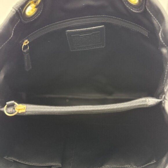 Coach Penelope BLACK Leather Tote Style: F18890 - Picture 7 of 9